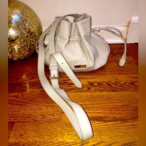 Cole Haan Snakeskin Bucket Drawstring Bag